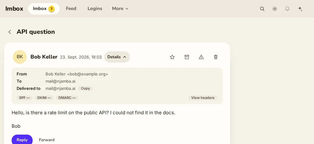 Before: Details lists From, To, and Delivered to.